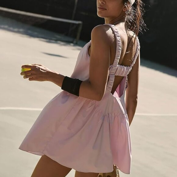 New -Tennis Athletic Dress for Women Built in Bra and Shorts - 2 Piece, 2 Colors - Picture 2 of 8